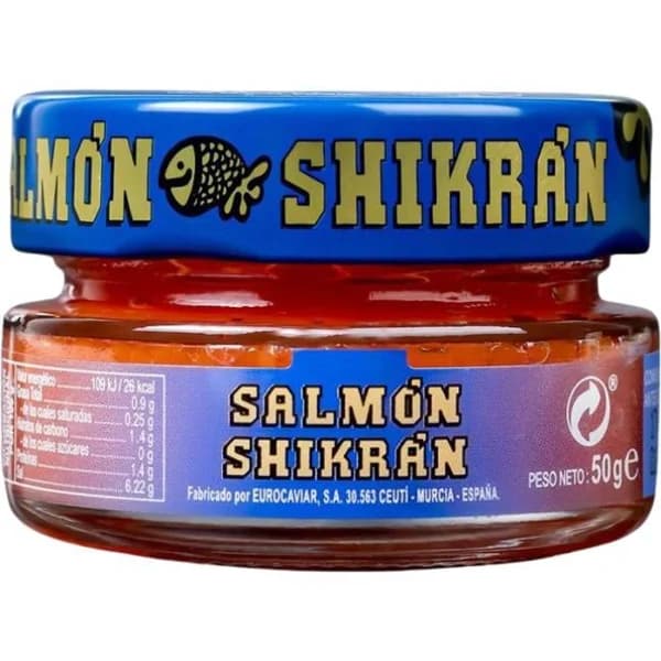 Salmón en esferas SHIKRAN, tarro 50 g - 0.05 kg - Imagen del producto en Findit