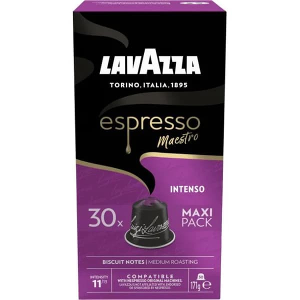 Café Espresso Intenso compatible nespresso LAVAZZA, caja 30 uds - 30 ud - Imagen del producto en Findit