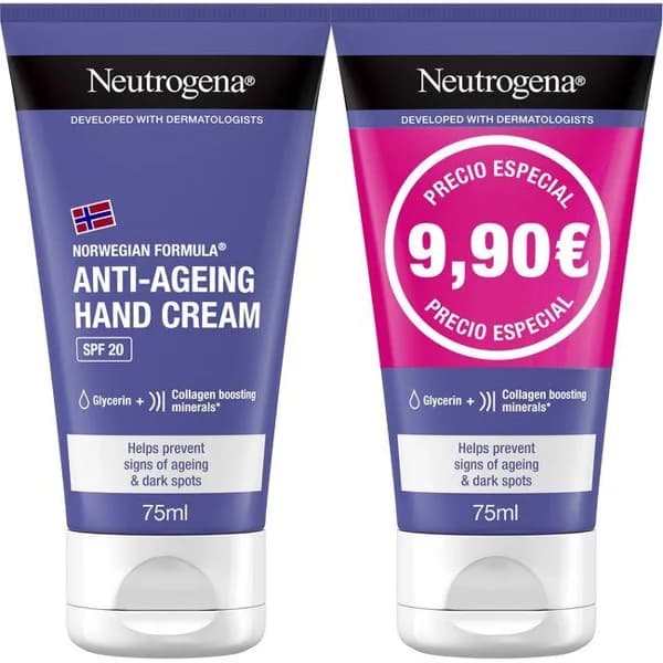 Crema de manos antiedad NEUTROGENA, pack 2x75 ml - 0.15 l - Imagen del producto en Findit