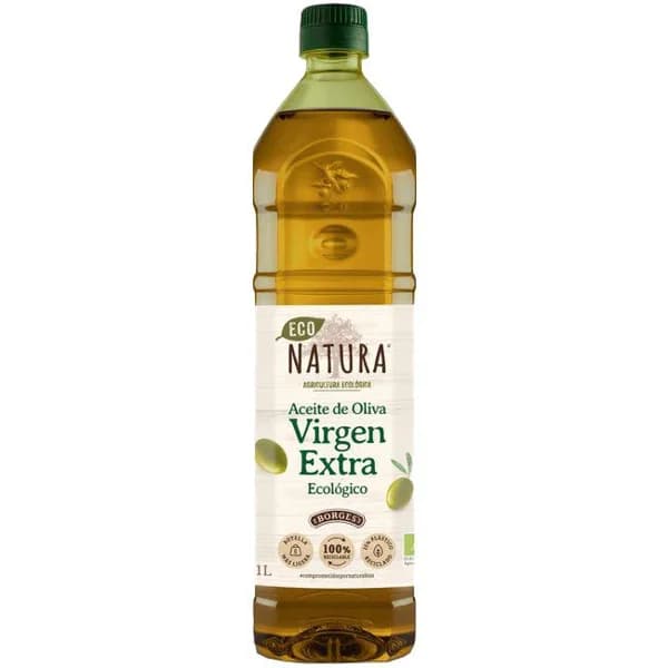 Aceite de oliva virgen extra eco BORGES NATURA, botella 1 litro - 1 l - Imagen del producto en Findit