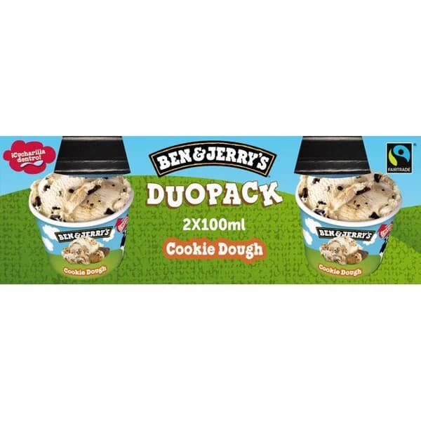 Helado Cookie Dough BEN&JERRY'S, pack 2x100 ml - 0.2 l - Imagen del producto en Findit