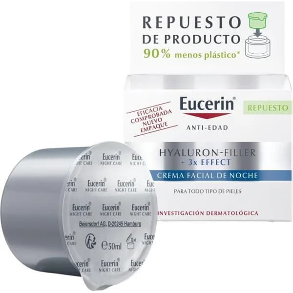 Crema facial noche EUCERIN HYALURON-FILLER, recarga 50 ml - 0.05 l - Imagen del producto en Findit