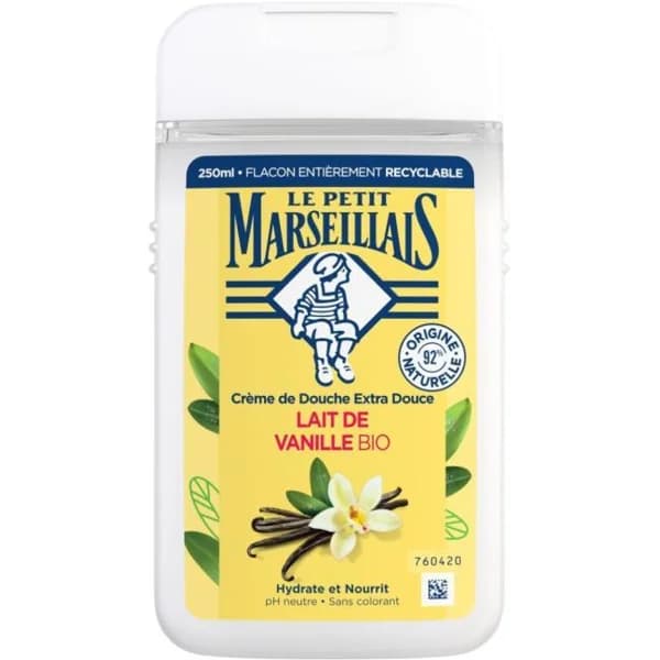 Gel de ducha aroma vailinilla LE PETIT MARSEILLAIS, bote 250 ml - 0.25 l - Imagen del producto en Findit