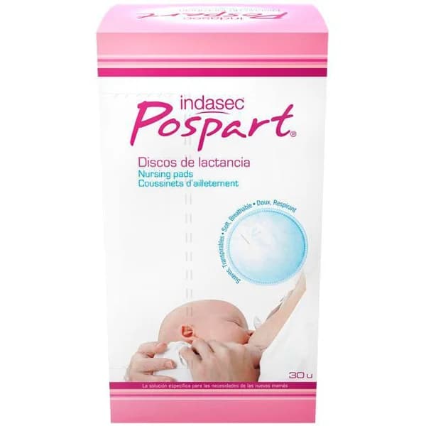 Discos de lactancia Postpart INDASEC, caja 30 uds - 30 ud - Imagen del producto en Findit