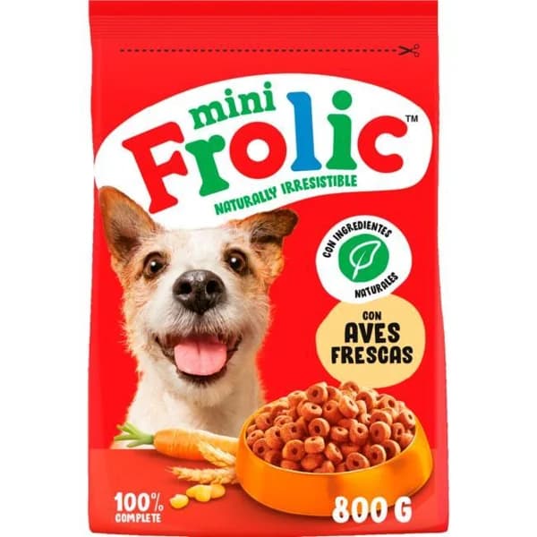 Alimento de carne, aves perro pequeño adulto FROLIC, bolsa 800 g - 1 ud - Imagen del producto en Findit