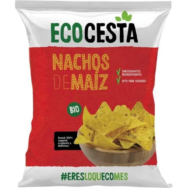 Nachos de maíz natural ECOCESTA, bolsa 125 g - 0.13 kg - Imagen del producto en Findit