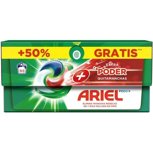 Detergente en capsulas Oxi ARIEL, caja 27 dosis - 1 ud - Imagen del producto en Findit