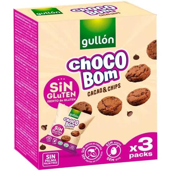 Chocobom mini cacao sin gluten GULLÓN, caja 120 g - 0.12 kg - Imagen del producto en Findit