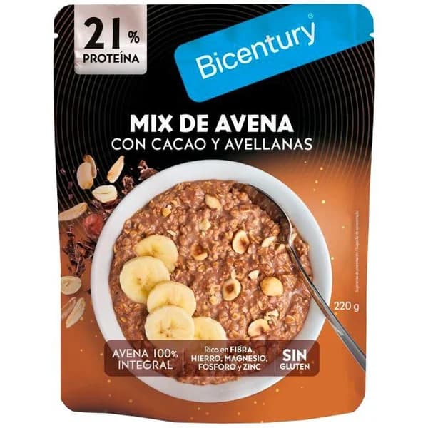 Mix de avena c/ cacao-avellanas s/ gluten BICENTURY, bolsa 220 g - 0.22 kg - Imagen del producto en Findit