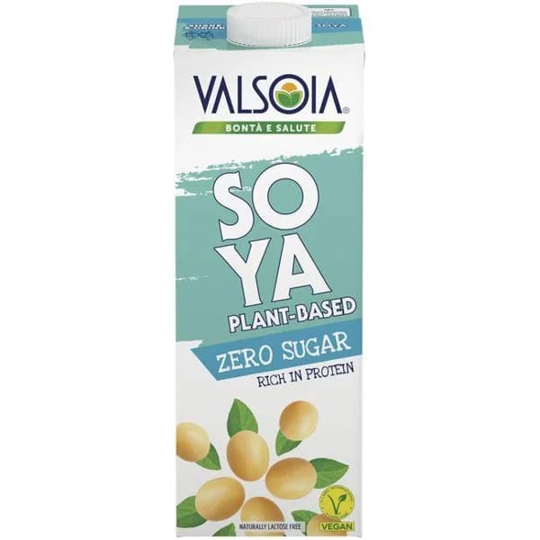 Bebida de soja 0% azúcar VALSOIA, brik 1 litro - 1 l - Imagen del producto en Findit
