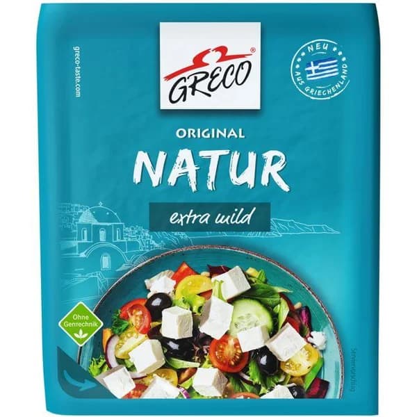 Queso blanco griego Natur extra suave GRECO, bloque 150 g - 0.15 kg - Imagen del producto en Findit