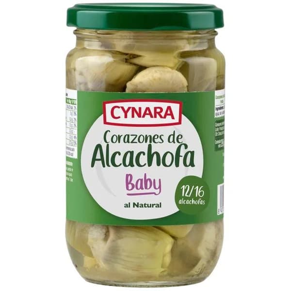 Corazón de alcachofa baby 12/16 frutos CYNARA, frasco 175 g - 0.18 kg - Imagen del producto en Findit