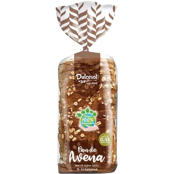 Pan de molde con avena DULCESOL, paquete 460 g - 0.46 kg - Imagen del producto en Findit