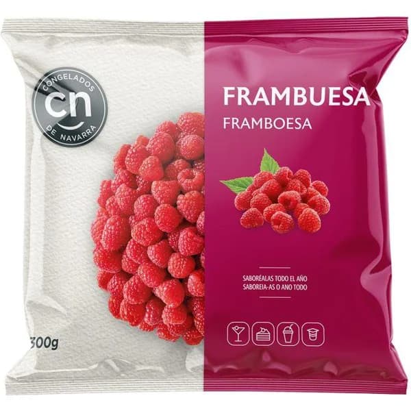 Frambuesa CONGELADOS DE NAVARRA, bolsa 300 g - 0.3 kg - Imagen del producto en Findit