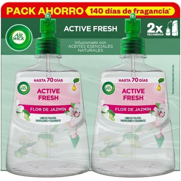 Ambientador eléctrico jazmín AIRWICK FRESHMATIC, recambio 2 uds - 2 ud - Imagen del producto en Findit