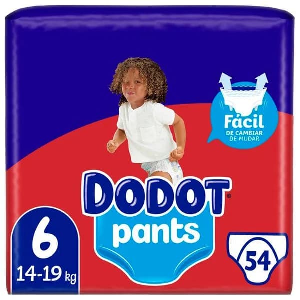 Pants 14-19 kg Talla 6 DODOT BEBÉ SECO, paquete 54 uds - 54 ud - Imagen del producto en Findit