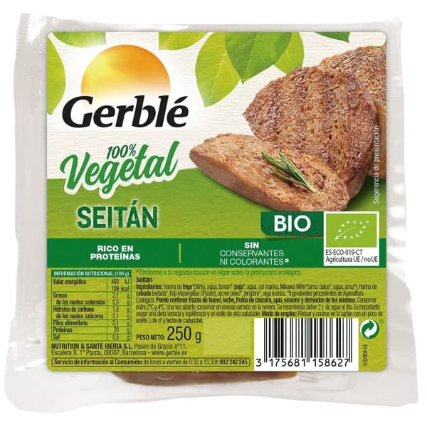 Seitan GERBLÉ BIO, bandeja 250 g - 0.25 kg - Imagen del producto en Findit