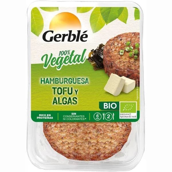 Hamburguesa vegetal de tofú-algas GERBLÉ BIO, bandeja 160 g - 0.16 kg - Imagen del producto en Findit