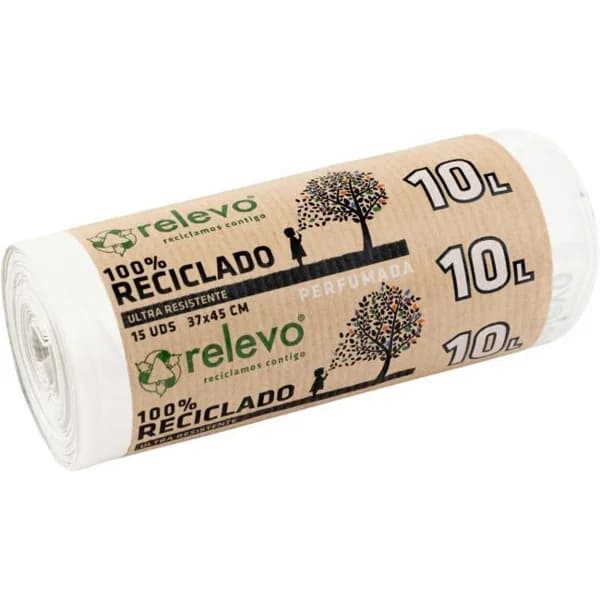 Bolsa de basura 10 litros RELEVO, paquete 15 uds - 15 ud - Imagen del producto en Findit