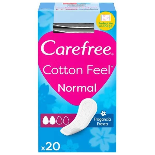 Protegeslip normal plegada cotton feel CAREFREE, caja 20 uds - 20 ud - Imagen del producto en Findit