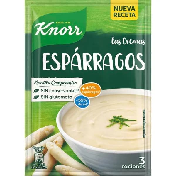 Sopa crema de espárragos KNORR, sobre 74 g - 0.07 kg - Imagen del producto en Findit