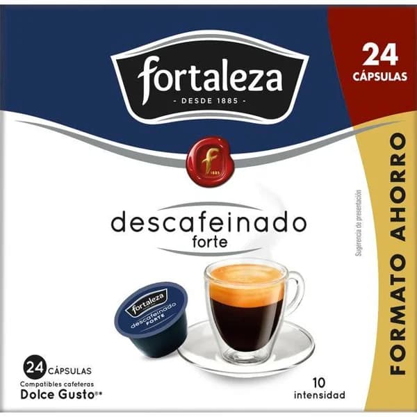 Café descafeinado forte comp. Dolce Gusto FORTALEZA, caja 24 uds - 24 ud - Imagen del producto en Findit