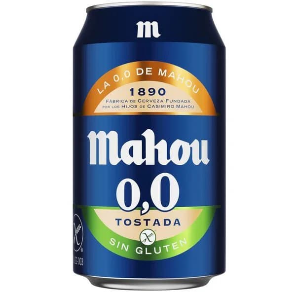 Cerveza tostada sin gluten MAHOU, lata 33 cl - 0.33 l - Imagen del producto en Findit
