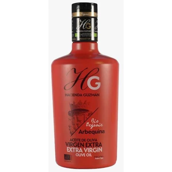 Aceite oliva v. extra arbequina HACIENDA GUZMAN, botella 50 cl - 0.5 l - Imagen del producto en Findit