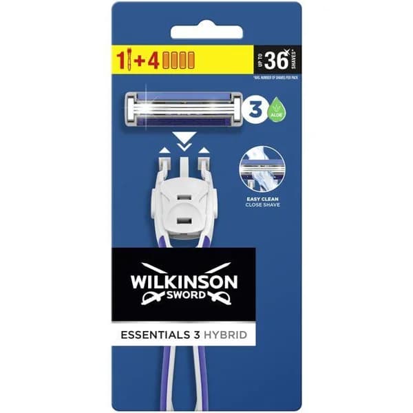 Máquinilla desechable WILKINSON ESSENTIALS 3 HYBRID, 4+1 ud - 1 ud - Imagen del producto en Findit