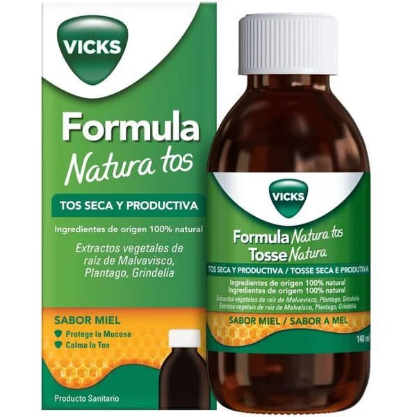 Jarabe adultos tos seca-productiva VICKS NATURA TOS, bote 140 ml - 0.14 l - Imagen del producto en Findit