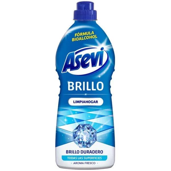 Limpiador fórmula bioalcohol con brillo ASEVI, botella 1.100 ml - 0 l - Imagen del producto en Findit