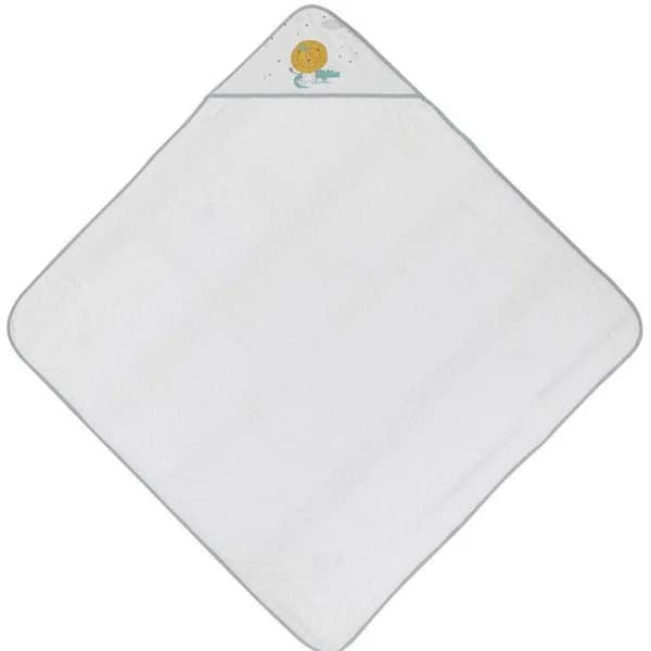 Capa de baño 100x100cm,con capucha, 100%algodón tacto suave y absorbente INTERBABY - 1 ud - Imagen del producto en Findit