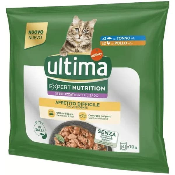 Alimento húmedo para gato esterrilizado ULTIMA, paquete 280 g - 0.28 kg - Imagen del producto en Findit
