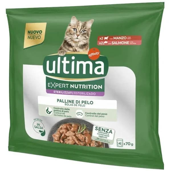 Alimento húmedo gato esteril. bolas pelo ULTIMA, paquete 280 g - 0.28 kg - Imagen del producto en Findit