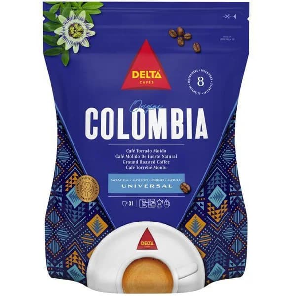 Café molido Colombia DELTA, bolsa 220 g - 0.22 kg - Imagen del producto en Findit