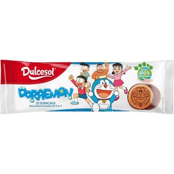 Lunas extra mini Doraemon DULCESOL, paquete 180 g - 0.18 kg - Imagen del producto en Findit