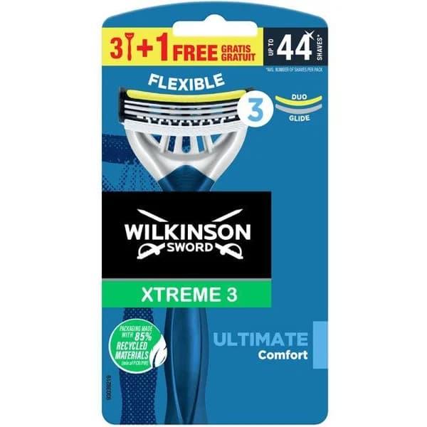 Máquinilla desechable WILKINSON XTREME 3 ULTIMATE PLUS, 3+1 ud - 1 ud - Imagen del producto en Findit