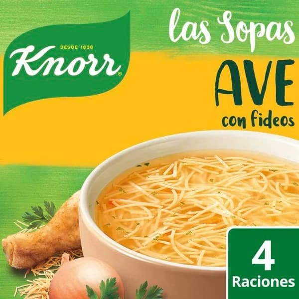 Sopa de ave con fideos KNORR, sobre 61 g - 0.06 kg - Imagen del producto en Findit