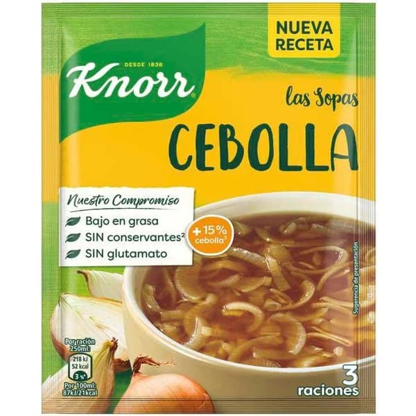 Sopa de cebolla KNORR, sobre 50 g - 0.05 kg - Imagen del producto en Findit