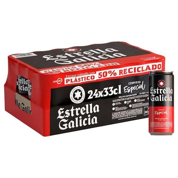 Cerveza especial ESTRELLA GALICIA, pack 24x33 cl - 7.92 l - Imagen del producto en Findit
