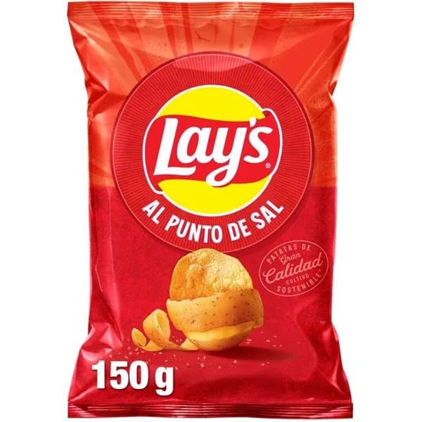 Patatas fritas a la sal LAY'S, bolsa 150 g - 0.15 kg - Imagen del producto en Findit