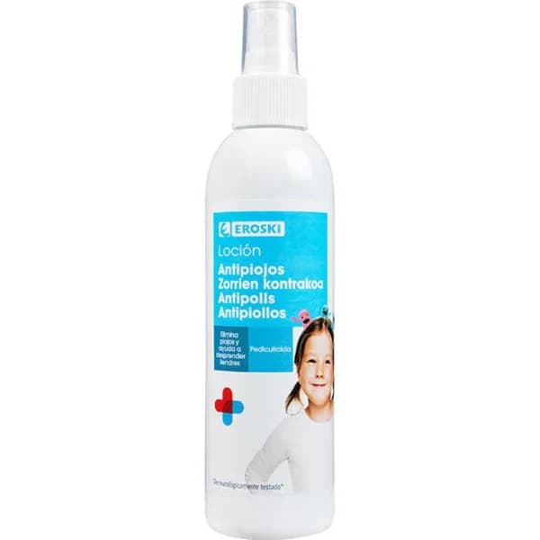 Loción antipiojos EROSKI, bote 180 ml - 0.18 l - Imagen del producto en Findit