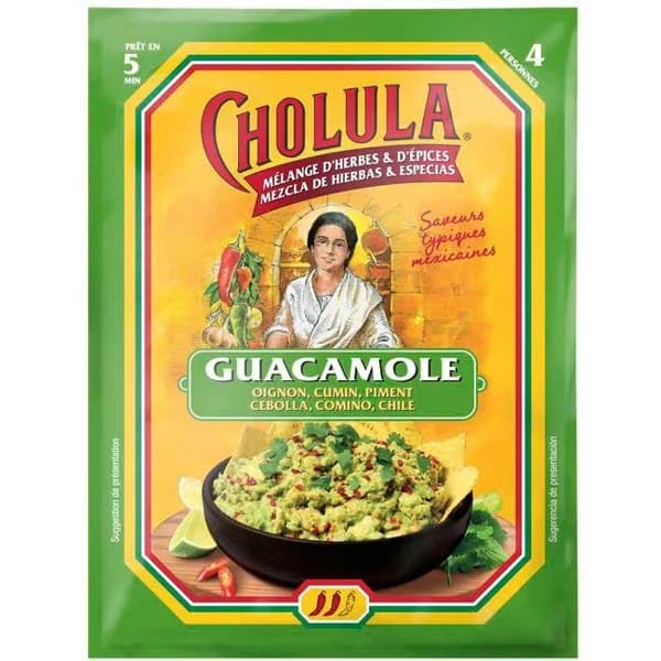 Sazonador para guacamole CHOLULA, sobre 20 g - 0.02 kg - Imagen del producto en Findit