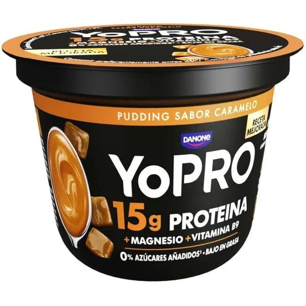 Pudding sabor caramelo YOPRO, tarrina 150 g - 0.15 kg - Imagen del producto en Findit