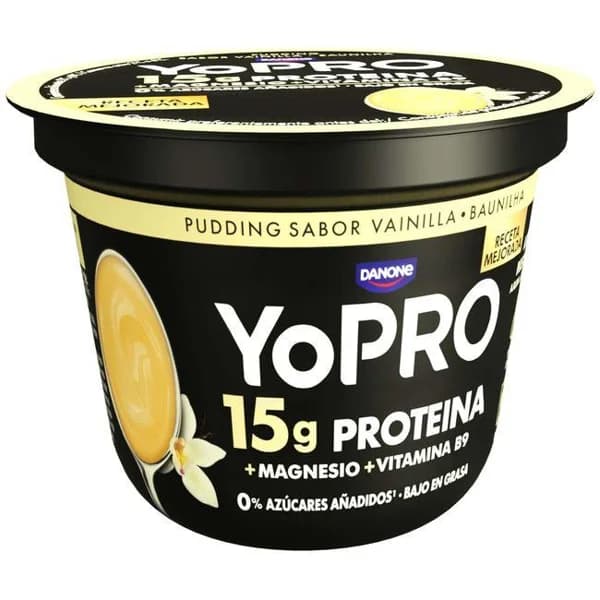 Pudding sabor vainilla YOPRO, tarrina 150 g - 0.15 kg - Imagen del producto en Findit
