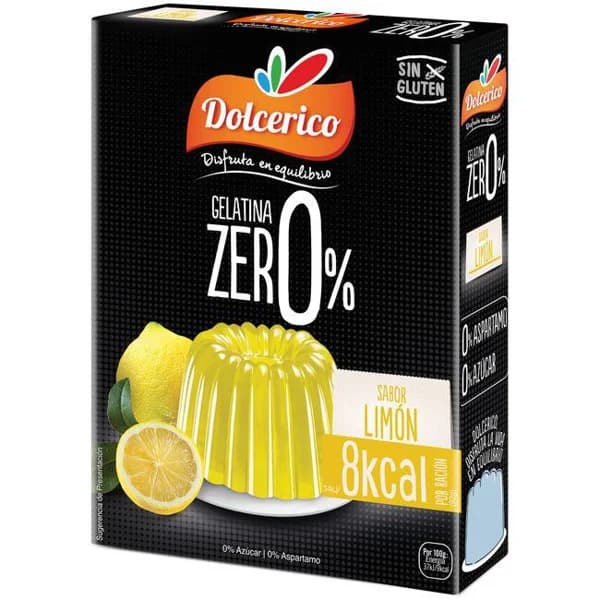 Gelatina zero de limón DOLCERICO, caja 28 g - 0.03 kg - Imagen del producto en Findit