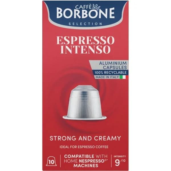 Café espresso intenso compatible Nespresso BORBONE, caja 10 uds - 10 ud - Imagen del producto en Findit