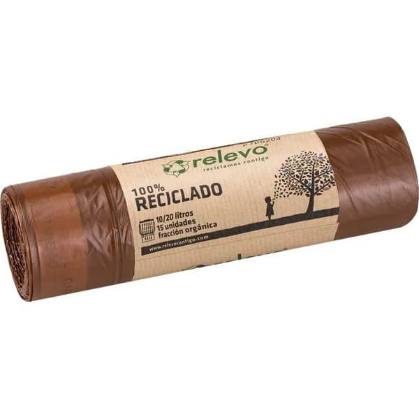 Bolsas de basura 20 litros RELEVO, paquete 15 uds - 15 ud - Imagen del producto en Findit