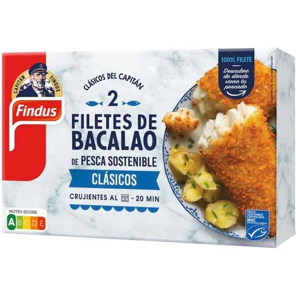Filetes de bacalao empanado MSC FINDUS, caja  200 g - 0.2 kg - Imagen del producto en Findit