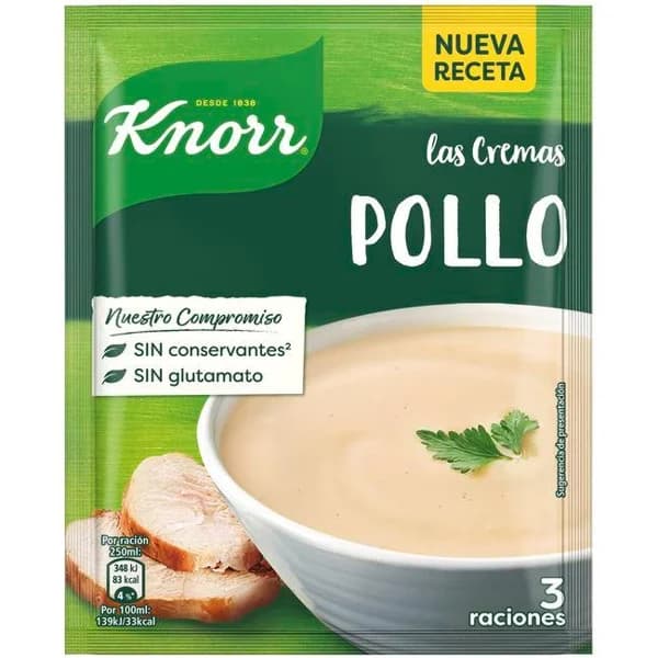 Crema de pollo KNORR, sobre 55 g - 0.06 kg - Imagen del producto en Findit